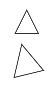 Her er et par eksempler på ligesidet trekanter.