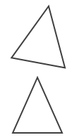 Skitse af to spidsvinklede trekanter.