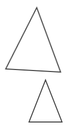 2 eksempler på vilkårlige trekanter.